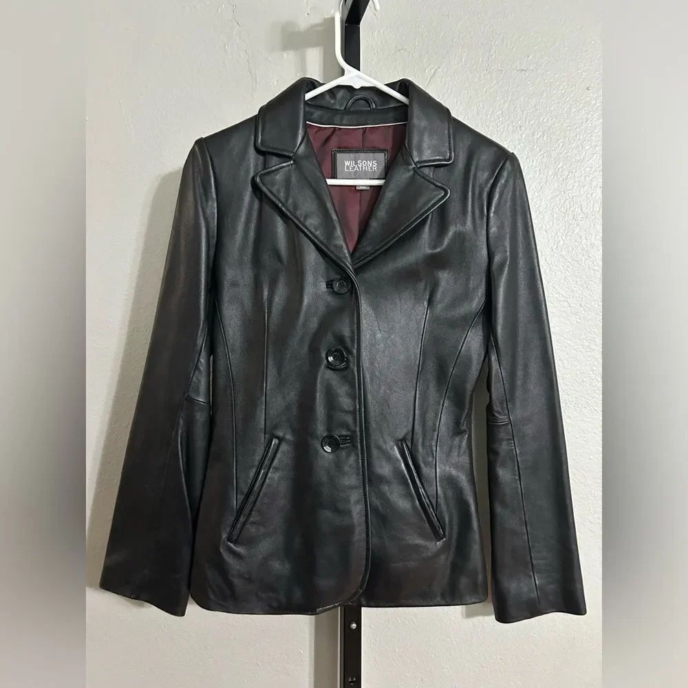 Wilsons Leather Classic Black Women's Jacket XS